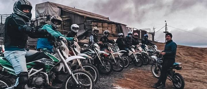 Питбайк и мотоцикл в Янино