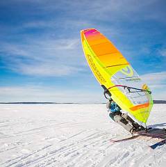 Зимний серфинг на Финском заливе